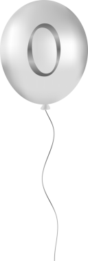 Sıfır numaralı gümüş inci balon.