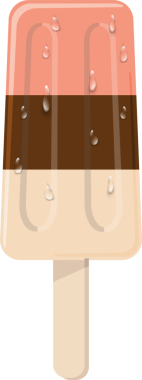 Triple Layer Popsicle with Chocolate Center