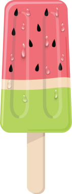 Watermelon Popsicle with Seed Details