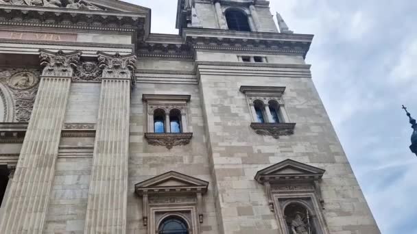 Istvan Bazilika Budapest Ungern Stefansbasilikan — Stockvideo