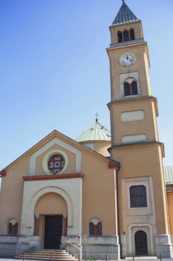 Durdevac, Hırvatistan - 27 Mart 2023: Durdevac 'taki Aziz George Kilisesi, Aziz George Kilisesi