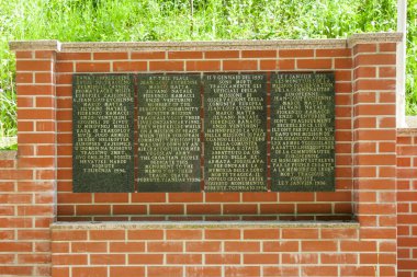 PODRUTE, CROATIA-May 22, 2022: The memorial site dedicated to the European Community peace monitors who were killed in the helicopter downing near Novi Marof is located in Podrute, Croatia. clipart