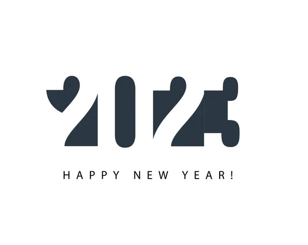2023 Αριθμοί Μινιμαλιστικό Αρνητικό Στυλ Χώρου Καλή Πρωτοχρονιά Αφίσα Εκδήλωση — Διανυσματικό Αρχείο