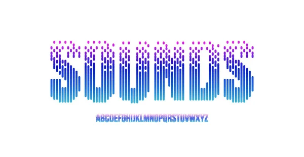 Sonne Lettres Alphabet Police Égaliseur Typographie Moderne Logo Conception Typographique — Image vectorielle
