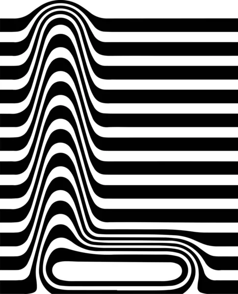 Lettre Liquide Signe Rayé Police Illusion Optique Pour Logo Style — Image vectorielle