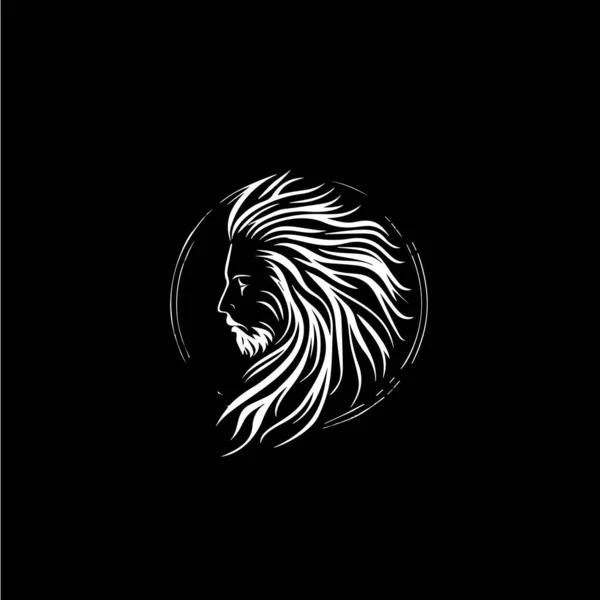 Tatouage Poils Lion Avec Ombrage Pois Illusion Profondeur Tatouage Basculant — Image vectorielle