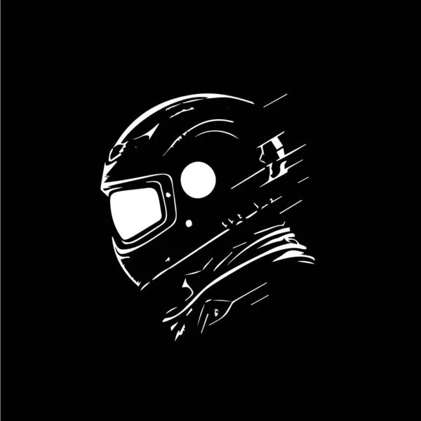 Піктограма Шолома Вершника Емблема Мотоцикліста Знак Швидкості Вершника Шаблон Логотипу — стоковий вектор