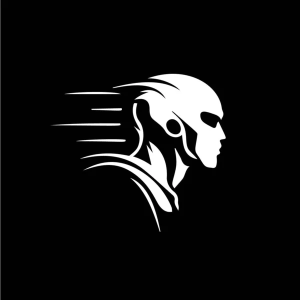 Speed Rider Head Icon Racer Man Emblem Automotive Sport Logo — Stock Vector