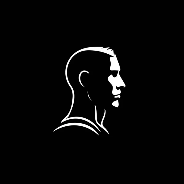 Ikona Mužské Tváře Uživatel Avatar Osoba Profil Hlavy Muže Šablona — Stockový vektor