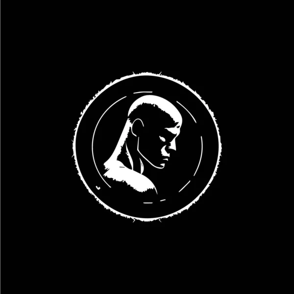 Значок Мужского Лица Опасный Человек Профиль Головы Человека Логотип Искушают — стоковый вектор