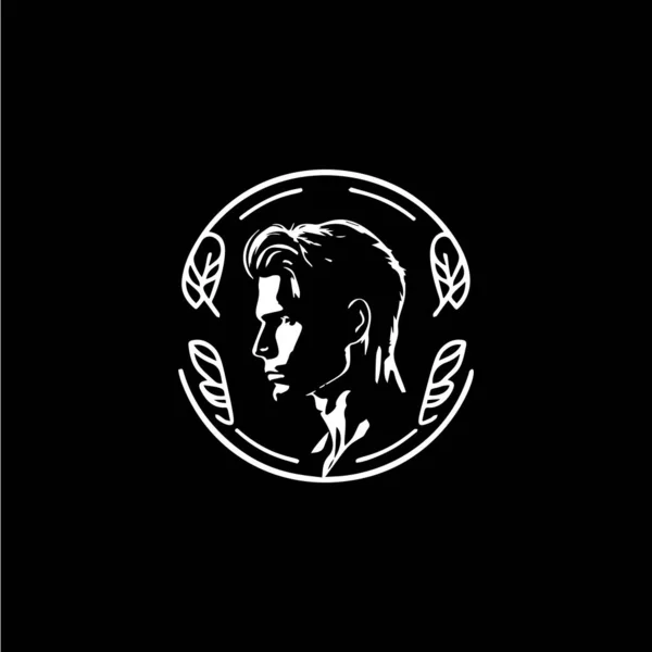 Значок Мужского Лица Опасный Человек Профиль Головы Человека Логотип Искушают — стоковый вектор