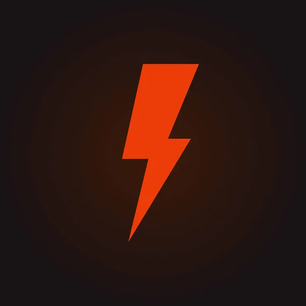 Electric energy flash icon, thunderbolt symbol, lightning strike, thunderstorm flat graphic. Electric shock, lightning bolt logo, stormy weather sign, electric discharge pictogram. Vector illustration