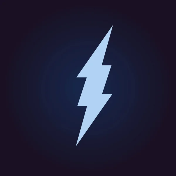 Electric Energy Flash Icon Thunderbolt Symbol Lightning Strike Thunderstorm Flat — Stock Vector