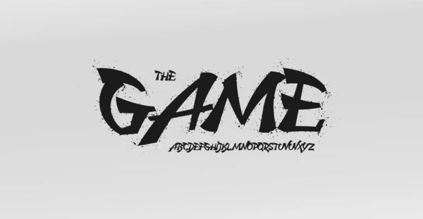 Hiphop Schrift Graffiti Verspieltes Modernes Alphabet Dynamische Buchstaben Typografischer Gestaltungsspaß — Stockvektor