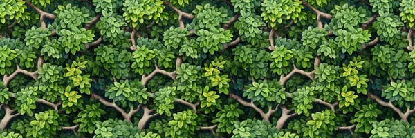 亚马逊树无缝模式 顶部视图 超写实主义 — 图库照片