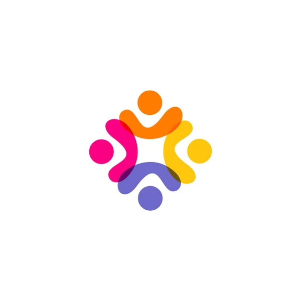 Design Logotipo Moderno Unidade Apoio Parceria União Colorido Vibrante Para Ilustração De Bancos De Imagens