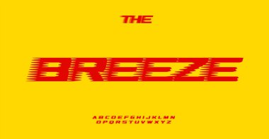 Dinamik yaratıcı harfler, cesur modern logo için hareket geniş italik yarış yazı tipi, hareket başlığı vurgusu, çağdaş tipografi, spor ve otomotiv tasarımı. Vektör tipi