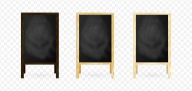 Karanlık ve aydınlık çerçeveli boş tahta tahtalar. Restoran menüleri, mağaza promosyonları ya da duyurular için ideal. İş ve pazarlama için klasik bir kırsal tabela. Vektör illüstrasyonu. 