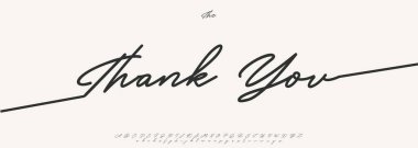 Betik imza alfabesi, zarif akış harfleri, zarif markalaşma için el yazısı yazı tipi, romantik başlık, el yazısı tipografi, zamansız tipografik tasarım. Vektör tipi