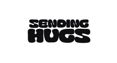 Alıntı Gönderme Kucaklaşması Cesaret, Destek ve İyilik İçin Cesur Yazı Tipi. Vektör İllüstrasyonu