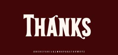 Abone olduğunuz için teşekkürler, kaliteli alkol etiketli kalın serif metin. Tebrik kartı, logo ve başlık için klasik dekoratif tipografi. Vektör illüstrasyonu