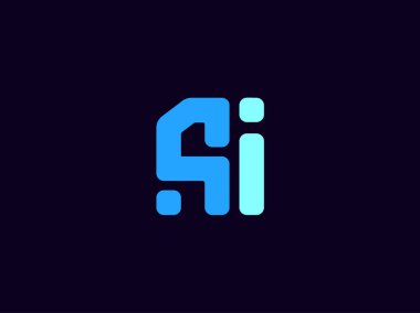 Teknoloji, Chatbot, Sanal Asistan, Sinirsel Ağ, SaaS, Akıllı Dijital Alet için AI Logo Tasarımı. İletişim ve Otomatikleştirme için mükemmel bir başlangıç. Vektör İllüstrasyonu.