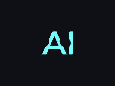 Teknoloji, Chatbot, Sanal Asistan, Sinirsel Ağ, SaaS, Akıllı Dijital Alet için AI Logo Tasarımı. İletişim ve Otomatikleştirme için mükemmel bir başlangıç. Vektör İllüstrasyonu.