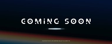 Fütürist ürün lansmanları için kalın dijital alfabe, soyut yapay zeka afişleri, yüksek etkili fuar posterleri ve parlak başlangıç tanıtımları. Uzay çağı pazarlaması için yaratıcı yazı tipi ve yeni teknoloji. Vektör tipi.