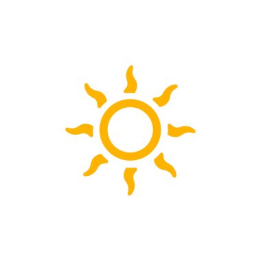 Sıcak hava dalgası görsel, kınalı dövme, yaz tatili damgası, Temmuz güneş sanatı, etnik doğa ve sıcak mevsimsel enerjili festival illüstrasyonları için Sun Logo Işınları Boho Sembolü. Vektör İllüstrasyonu.