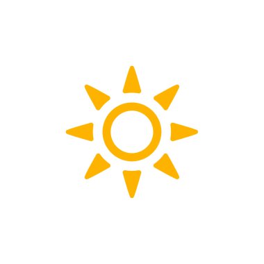 Sıcak hava markaları, festival yaz ikonları, tropikal Temmuz tatilleri, çocukların açık hava eğlenceleri ve güneş esinlenerek tasarlanan etnik sıcaklıkta doğal tasarım için Güneş Logosu Bold Rays Henna Boho Style. Vektör İllüstrasyonu.