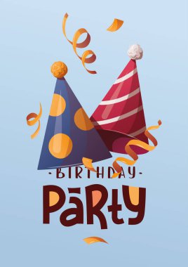 Parti şapkalı mutlu yıllar. 