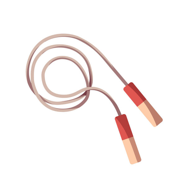 Jumping rope. Healthy lifestyle, sport, Fitness concept. Isolated vector illustration.