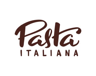 makarna italiana imza vektör illüstrasyonu