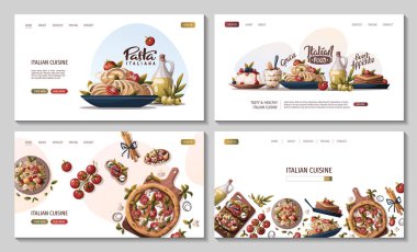 İtalyan mutfağı şablonları, İtalyan yemekleri çeşitleri. 