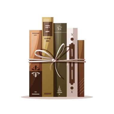 Kitap raf kartı ve kitap vektör illüstrasyonu