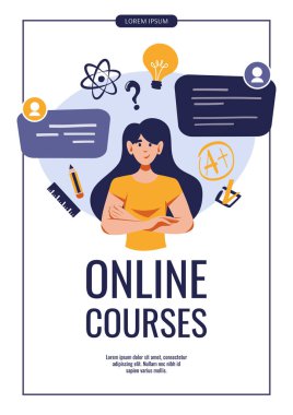 Kadın ve çevrimiçi kurslarla üniversite eğitimi broşürü 