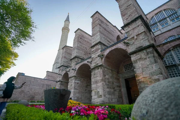 Rincian Arsitektur Sisi Fasad Hagia Sophia Stok Foto