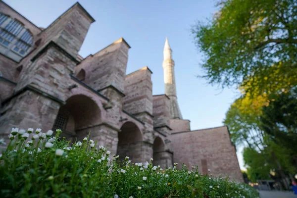 Rincian Arsitektur Sisi Fasad Hagia Sophia Stok Gambar Bebas Royalti