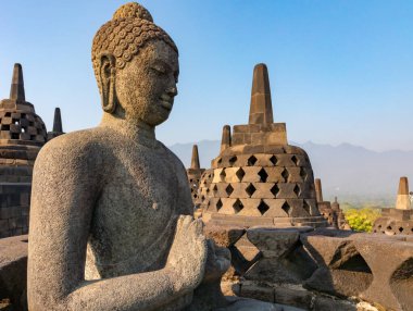 Borobudur, Central Java, Endonezya, 9. yüzyıl Borobudur Tapınağı