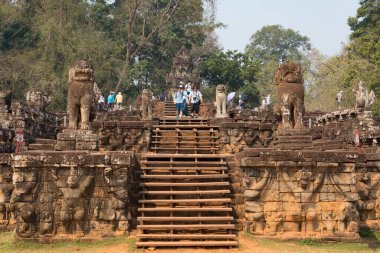 Angkor, Siem Reap, Kamboçya Antik Angkor Thom şehrinin kraliyet sarayı.