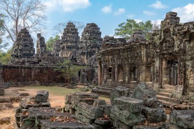 Angkor, Siem Reap, Cambodia,  Banteay Kdei. One of the temples within the Angkor complex clipart