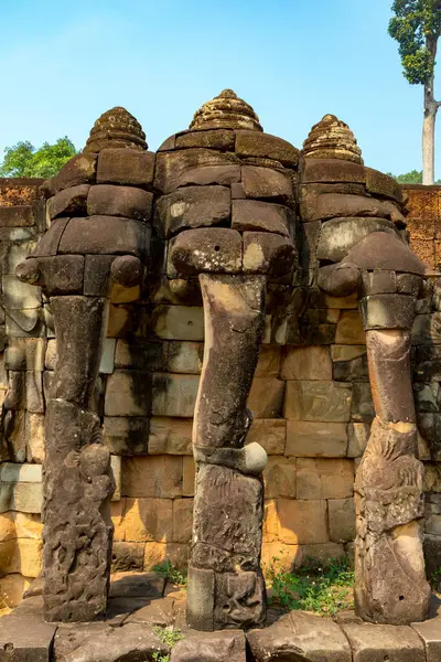 AngkorThom, Siem Reap, Kamboçya, Fil Terası, Antik Angkor Thom şehrinin bir parçası.