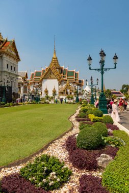 Bangkok, Tayland 'daki Büyük Saray kompleksi içindeki Kraliyet Taht Salonu