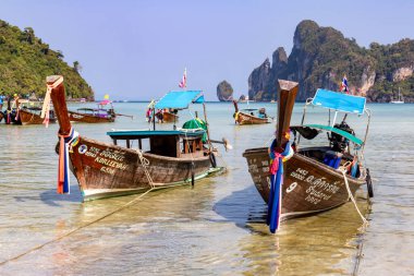 Pileh Lagoon 'daki Phi Phi Adası Krabi Tayland