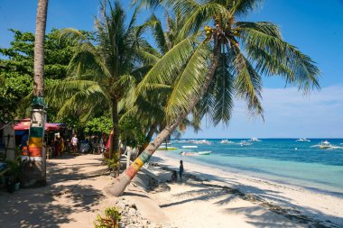 Panglao Adası, Bohol, Filipinler - 20 Nisan 2018 Panglao Adası 'ndaki Alona Sahili.