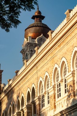 Kuala Lumpur, Malezya 'daki Sultan Abdul Samad binasının mimarisi. 