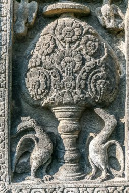 Endonezya, Yogyakarta 'daki Prambanan Tapınağı Kompleksindeki Antik Heykel