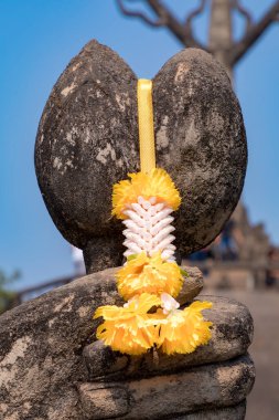Buda Parkı 'ndaki taş heykel, Xieng Khuan olarak da bilinir, 1958' de Luang Pu Bunleua Sulilat tarafından inşa edildi, bir Budist keşiş..