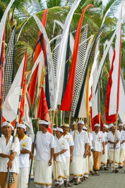 Dini tören sırasında, Bali, Endonezya 'daki Bali halkı 