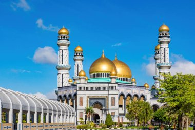 Brunei Darussalam, Bandar Seri Begawan - 17 Mart 2018: Jame 'Asr Hassanil Bolkiah Camii, Brunei' nin en önemli camilerinden biri.